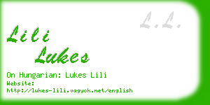 lili lukes business card